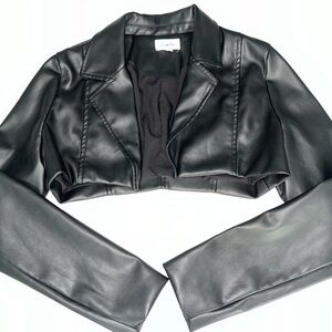 Black crop top jacket